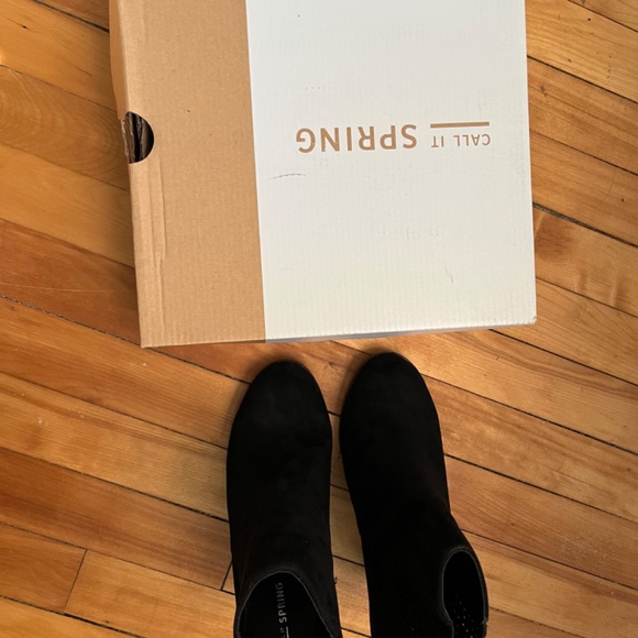 Call It Spring Black Suede Booties - Picture 2 of 16